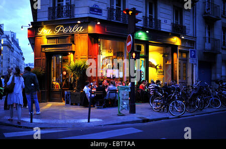Ristorante nel quartiere ebraico Le Marais, Francia, Parigi Foto Stock