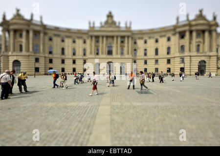 La Biblioteca Reale, oggi sede della Facoltà di Giurisprudenza, Università Humboldt di Berlino, tilt-shift effetto, Germania, Bezirk Mitte di Berlino Foto Stock