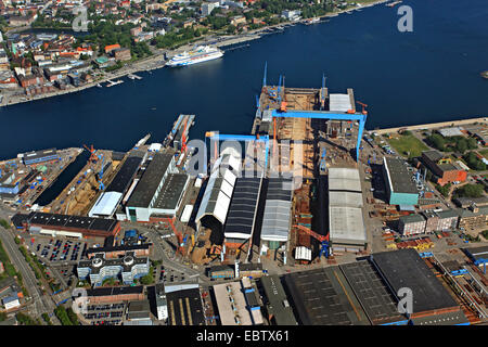 Howaldtswerke e la nave da crociera Aida Cara, Germania, Kiel Foto Stock