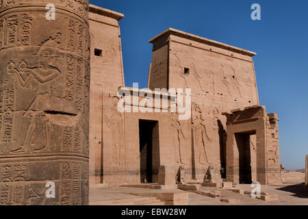 Tempio di Iside di Philae, Egitto, Assuan Foto Stock