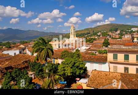 Vista da sopra del vecchio villaggio coloniale di Trinidad, Cuba Trinidad Foto Stock