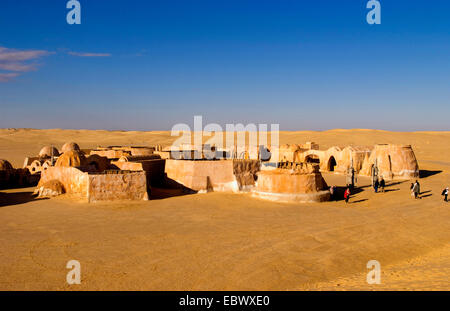 Famoso film di Star Wars filmati nel deserto del Sahara vicino a Tozeur, Tunisia Foto Stock