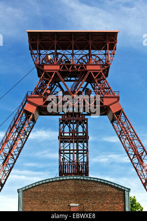 Copricapo di ex miniera di carbone Rheinpreussen 4, in Germania, in Renania settentrionale-Vestfalia, Moers Foto Stock