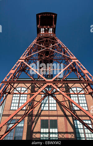 Copricapo di ex miniera di carbone Rheinpreussen 4, in Germania, in Renania settentrionale-Vestfalia, Moers Foto Stock