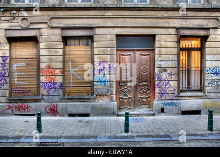 Case fatiscenti, Belgio, Bruessel Foto Stock