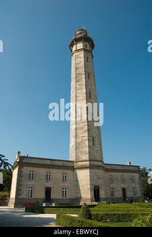 Faro di Phare des Baleines sull isola di R, Francia, Poitou-Vende, Insel ri Foto Stock