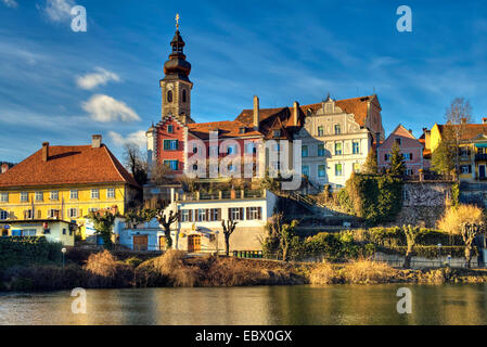 Frohnleiten al fiume Mur, Austria, la Stiria, Frohnleiten Foto Stock