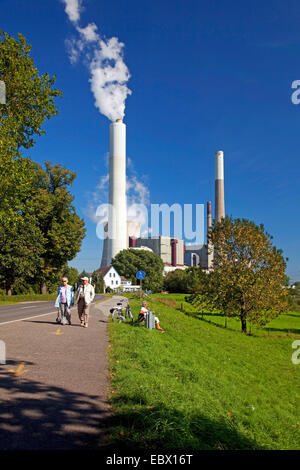 Centrali elettriche a carbone nella regione del Basso Reno, in Germania, in Renania settentrionale-Vestfalia, la zona della Ruhr, Voerde Foto Stock