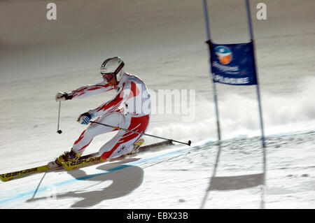 Telemark a Tignes ski resort, nord Alpi a cavaliere, Francia Foto Stock