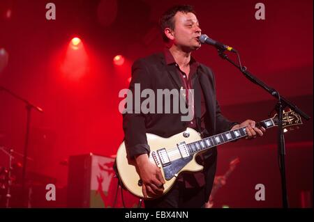 Manic Street predicatori eseguire a Edinburgh Corn Exchange il 3 aprile 2014 Foto Stock