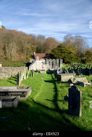 La vecchia scuola casa ora Margam Museo pietre dal cimitero di Margam Abbey, Neath Port Talbot, nel Galles del Sud. Foto Stock