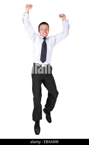 Business man jumping Foto Stock
