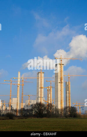 Sito in costruzione powerplant Hamm, Germania, Renania settentrionale-Vestfalia, la zona della Ruhr, Hamm Foto Stock