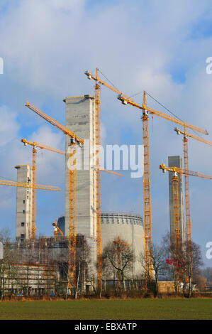 Sito in costruzione powerplant Hamm, Germania, Renania settentrionale-Vestfalia, la zona della Ruhr, Hamm Foto Stock