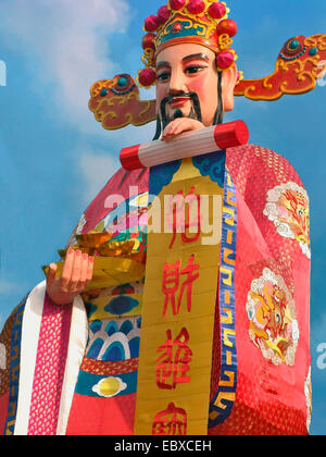 Enorme statua cinese per nuovi anni celebrazioni, Singapore Foto Stock