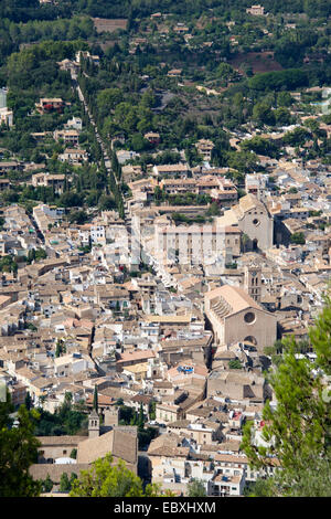 Vista aerea Pollenca Mallorca Spagna Spain Foto Stock