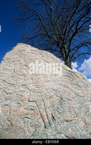 Runestone da Jelling , Danimarca, Jutland Foto Stock