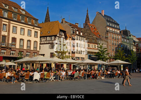 Piazza Kleber, Place Kleber, Strasburgo, Sito Patrimonio Mondiale dell'UNESCO, Alsazia, Bas Rhin, Francia, Europa Foto Stock