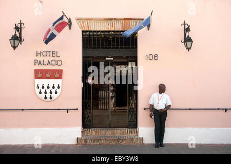 Dominikanische Republik, Santo Domingo, Zona Colonial, Calle Duarte 106, Hotel Palacio Foto Stock