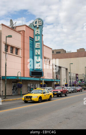 La quarta Avenue Theatre, noto anche come l'edificio Lathrop, un cinema ad Anchorage in Alaska, STATI UNITI D'AMERICA Foto Stock