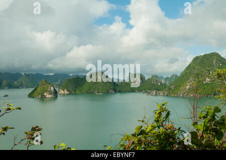 Halong Bay da Ti Top Isola, Vietnam Foto Stock