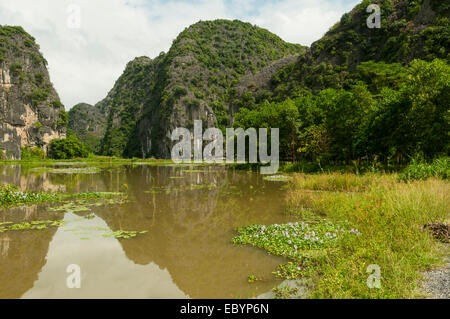 Vicino lago di Tam Coc, Vietnam Foto Stock