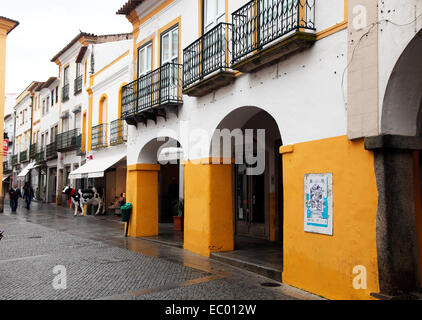Evora vie d'inverno. Foto Stock