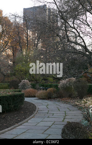 Giardino nel Central Park di New York City. Foto Stock