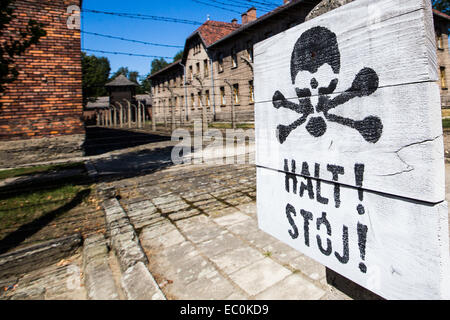 Campo di concentramento di Auschwitz, Polonia Foto Stock