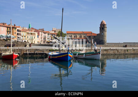 Collioure Harbour Foto Stock