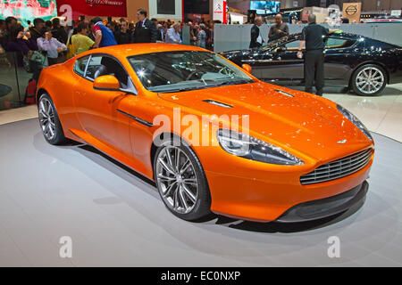 Ginevra - Marzo 8: l'Aston Martin Virage sul display al 81st International Motor Show Palexpo-Geneva su Marzo 8, 2011 a gen. Foto Stock