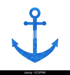 Mosaico blu anchor Foto Stock