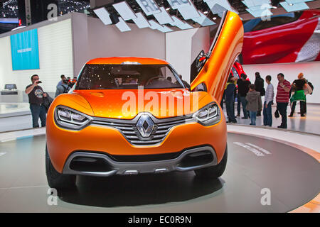 Ginevra - Marzo 8: La Renault Captur concept car sul display al 81st International Motor Show Palexpo-Geneva su Marzo 8; 2011 Foto Stock