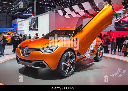 Ginevra - Marzo 8: La Renault Captur concept car sul display al 81st International Motor Show Palexpo-Geneva su Marzo 8; 2011 Foto Stock