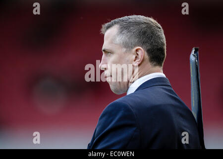 Londra, Regno Unito. 07 dic 2014. Il rugby europeo Champions Cup. Arlecchini versus Leinster. Leinster Team Manager Guy Easterby Credito: Azione Sport Plus/Alamy Live News Foto Stock