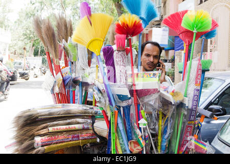 Indian Street Vender lato strada Foto Stock