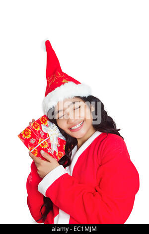 Una ragazza indiana di Natale regalo del Festival Foto Stock