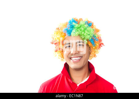 Un uomo indiano Toupee parrucca Foto Stock