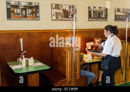 Illinois,Midwest,Litchfield,autostrada storica Route 66,l'Ariston Cafe,ristorante ristoranti ristorazione mangiare fuori caffè bistrot, interno Foto Stock