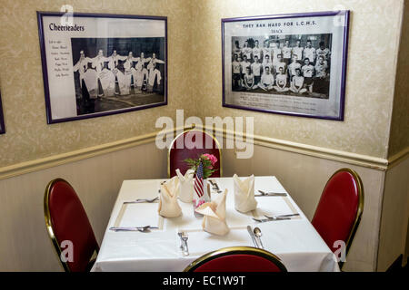 Illinois,Midwest,Litchfield,autostrada storica Route 66,l'Ariston Cafe,ristorante ristoranti ristorazione mangiare fuori caffè bistrot, interno Foto Stock