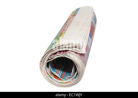 Laminati quotidiani isolato su bianco. Foto Stock