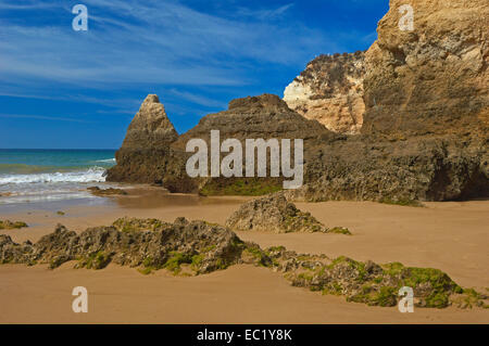 Tres Irmaos beach, Portimao Alvor Praia dos Tres Irmaos, Algarve, Portogallo, Europa Foto Stock