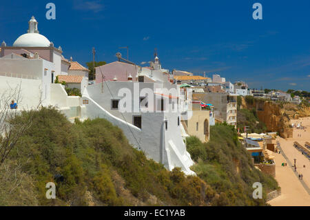 Albufeira Praia dos isole Pescadores, Algarve, Portogallo, Europa Foto Stock