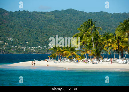 Dominikanische Republik, Halbinsel Samana, Santa Barbara de Samana, Insel Cayo Levantado (Bacardiinsel) Foto Stock