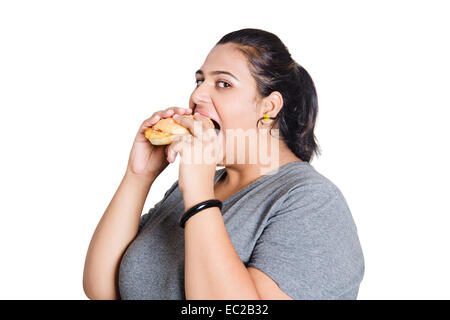 Indian obesi la dieta donna sopra il peso Foto Stock