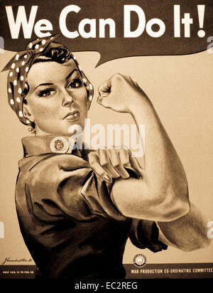 Siamo in grado di farlo. Poster da J. Howard Miller, (produzione di guerra Scheda) Foto Stock