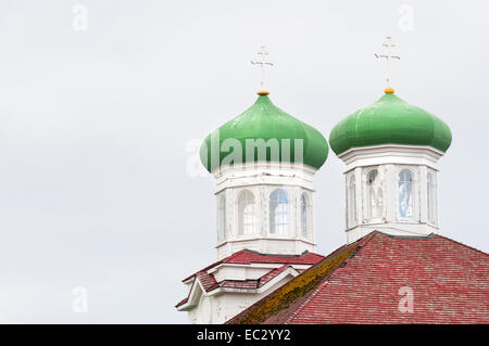 Chiesa Russa Ortodossa, Santo Ascensione, Unalaska, Alaska Foto Stock