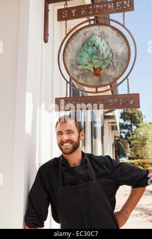 Lo chef Luca Crestanelli, A.S. Cucina, Santa Ynez, Santa Ynez Valley, California, Stati Uniti d'America Foto Stock