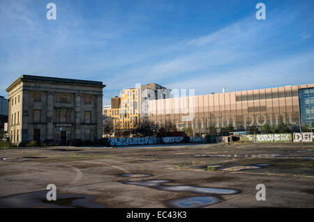 HS2 sito proposto, Curzon Street Station e Millennium Point Birmingham Foto Stock