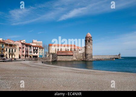 Collioure Francia Languedoc Roussillon porto francese Foto Stock